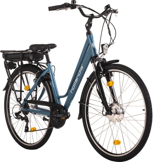 Hollandia Fiets (elektrisch) Dames e-city fiets 28'' Optima Basic Blauw 7 versnellingen - 46 cm