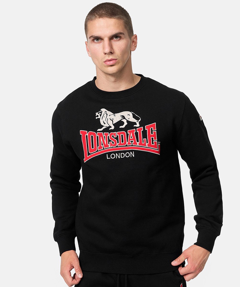Lonsdale Crewneck Trui Lawins Zwart - Maat: S