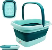 Bol.com Voetenbad opvouwbaar met massagefunctie en handvat - draagbaar voetenbad blauw aanbieding