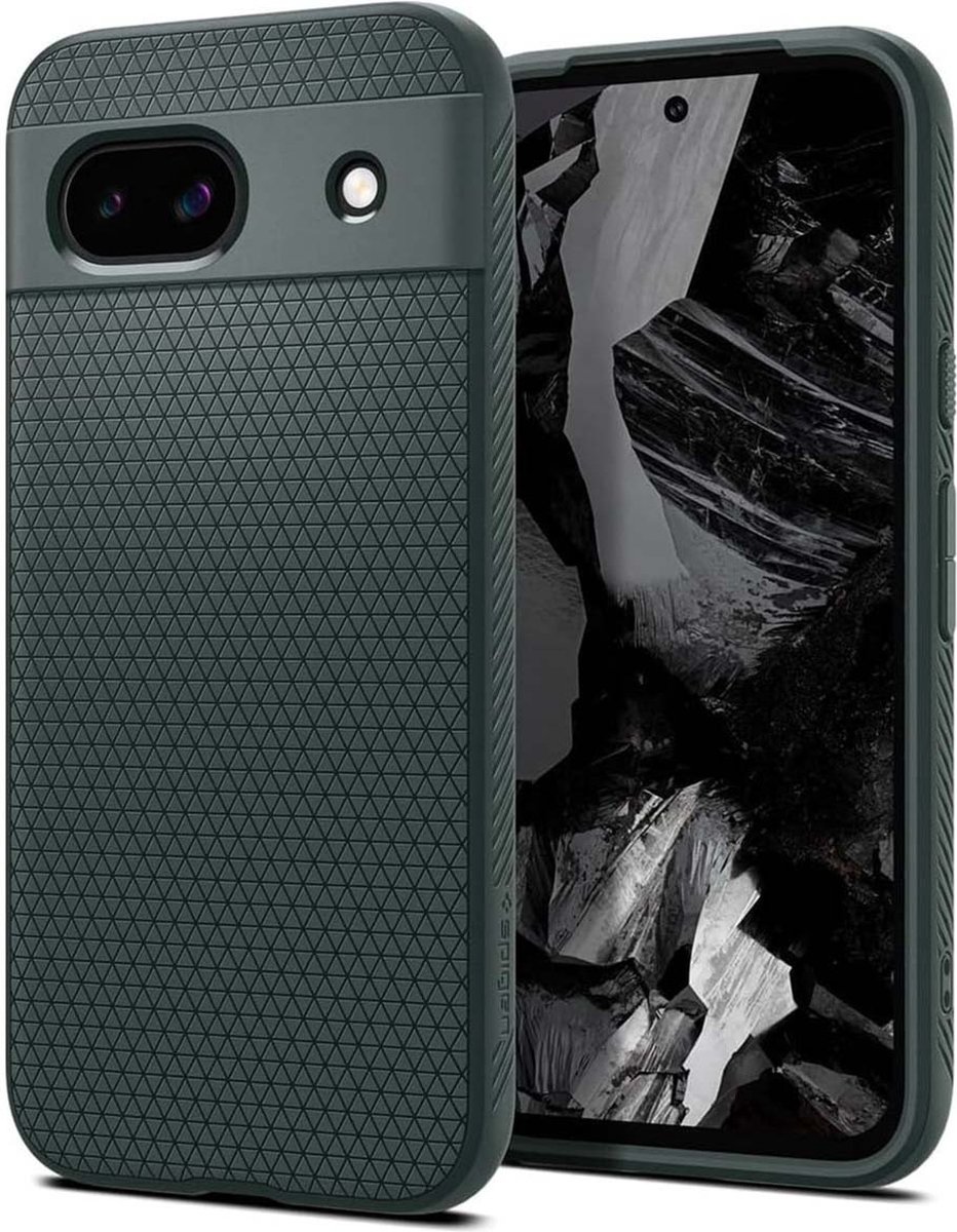 Spigen Liquid Air Hoesje Geschikt voor Google Pixel 8a - Back Cover Flexibel TPU Groen
