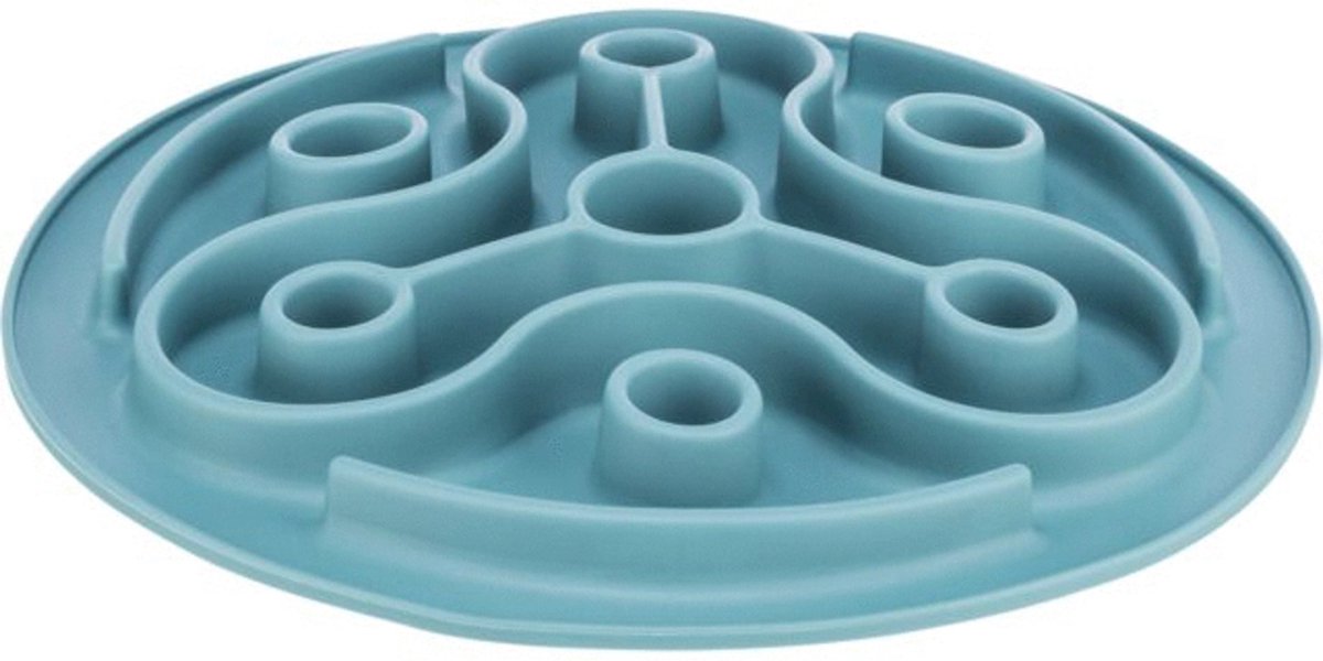 Trixie - Voermat - Anti Schrokbak - Slowfeeding - TPE - Blauw - 28X28 cm