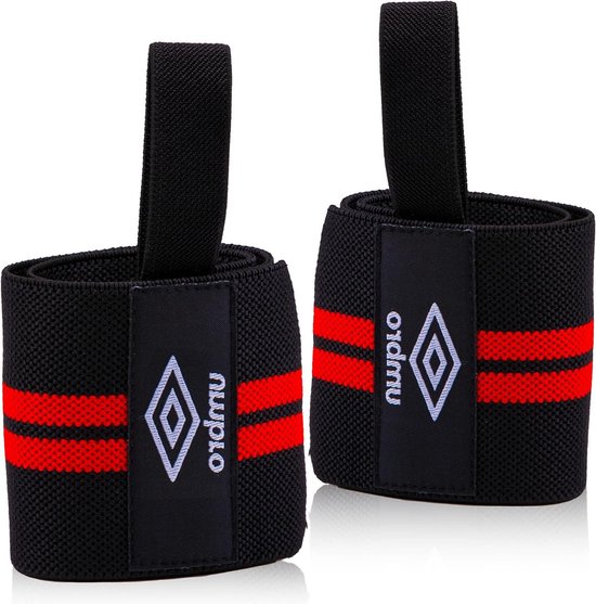 Foto: Wrist wraps 2 stuks polsbeschermers krachttraining en fitness rood wrist wraps