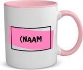 Akyol - varkens met eigen naam koffiemok - theemok - roze - Varken - dieren liefhebbers - leuke cadeau voor iemand die van houdt van biggen - verjaardagscadeau - kado - gift - 350 ML inhoud