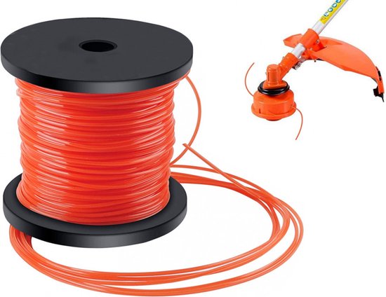 MOZY® - Trimmerdraad - Ster - Oranje - 2.4 mm - 100 meter - Extra Stevig - Bosmaaierdraad - Trimdraad - Kantenmaaier - Maaidraad - Grastrimmerdraad - Snijdraad van MOZY — afbeelding 4