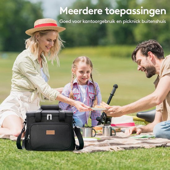 Lunchtas 15L - Geïsoleerd Koeltas Lunch - Lunchpakket - Waterdicht - Draagbaar - Schouderband - Duurzaam van JEMIIN. — afbeelding 2