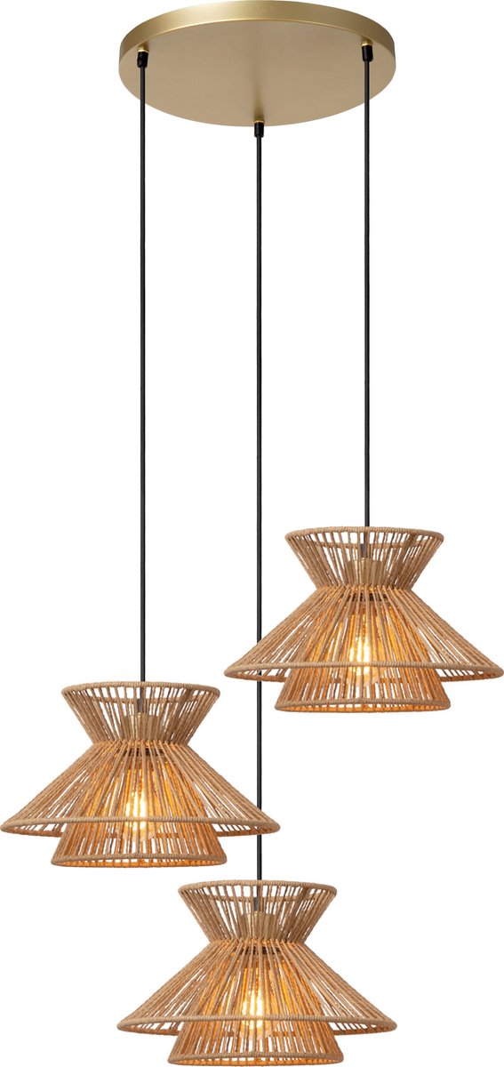 Lucide TASMAN - Hanglamp - 3xE27 - Naturel