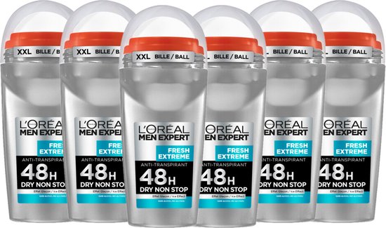 L’Oréal Paris Men Expert Fresh Extreme Deodorant Roller - 6 x 50ml