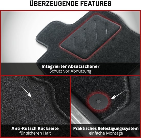 Tapis de sol en velours noir BASIC pour : Suzuki Swift V 5D à hayon Tapis de sol en velours noir BASIC pour : Suzuki Swift V 5D à hayon