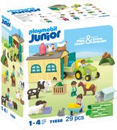PLAYMOBIL Junior PROMO: Boerderijavontuur met tractor, aanhanger en dieren vrienden - 71656