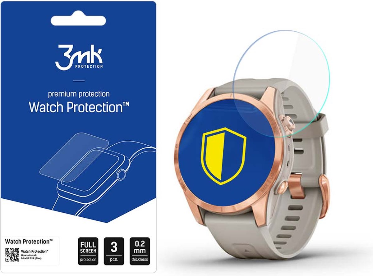 Garmin Fenix 7S Pro Solar - 3mk Watch Protection v. FlexibleGlass Lite