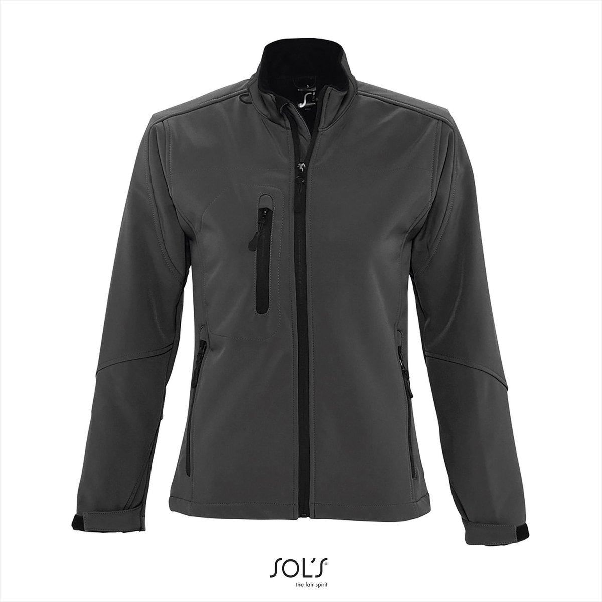 SOL’S Women´s Softshell Jacket Roxy L863 Charcoal Solid XXL Grijs
