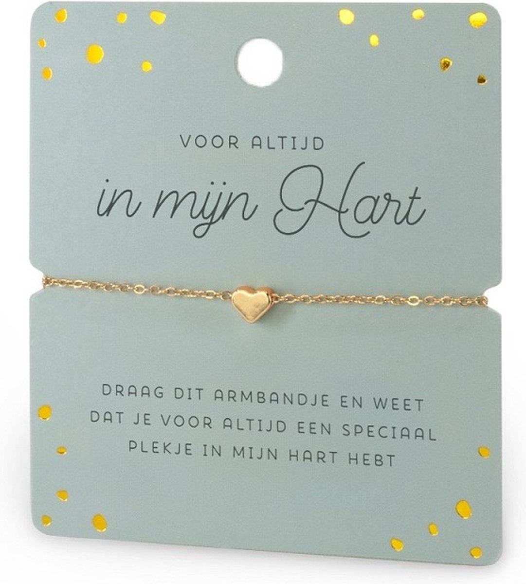 Armband - Voor altijd in mijn hart - Hartje - valentijn - valentijnsdag - cadeautje