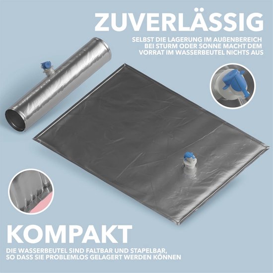 Opvouwbare Waterzak 20L - Ideale Wateropslag voor Camping en Noodvoorraad — afbeelding 3