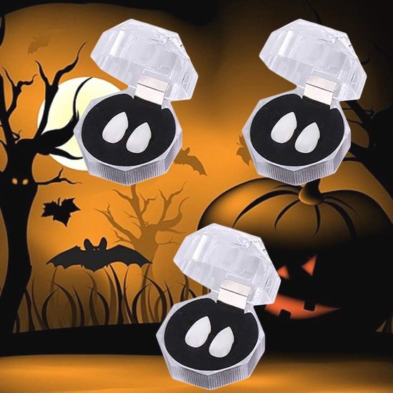 3 Paar Speelgoed Cosplay Valse Tanden voor Halloween en Kostuumfeesten