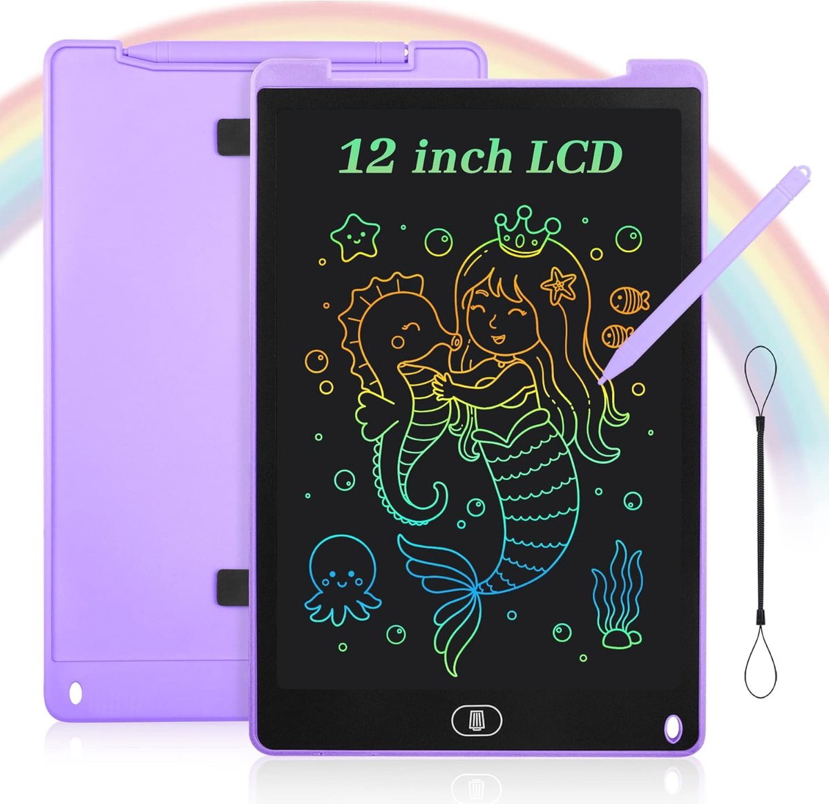 LCD Schrijfbord 12 Inch - Kleurrijke Tekentablet voor Kinderen en Volwassenen - Educatief Speelgoed voor Thuis, School en Kantoor