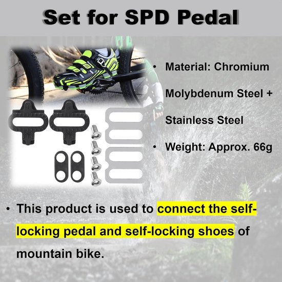 2 sets VMT SPD schoenplaatjes voor Shimano SPD pedalen COMBIDEAL zelfde type als de SM-SH51 (0° speling) | Pedalen - schoenplaatjes