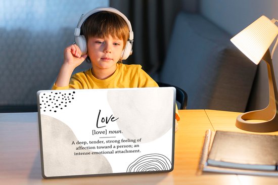 Autocollant pour ordinateur portable - 10,1 pouces - Amour - Groupe - Citation