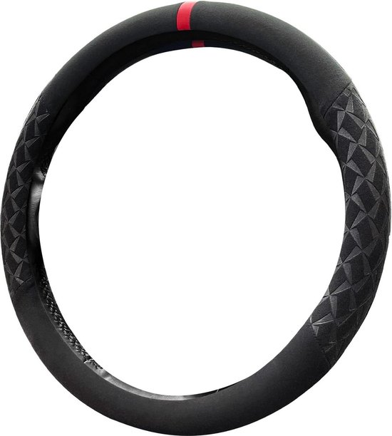 ZATOOTO Leren Stuurhoes - Dun, Antislip, Universeel 37-38 Cm, Zwart