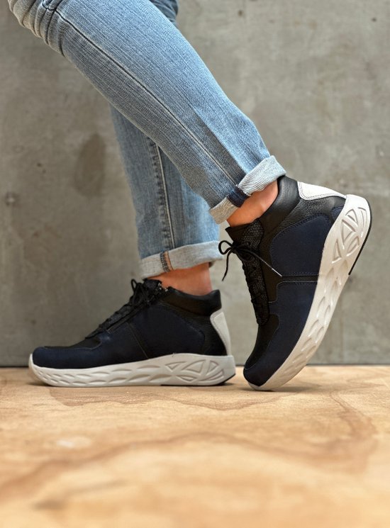 Wolky Chaussures à lacets Pep SF denim combinaison cuir stretch/noir