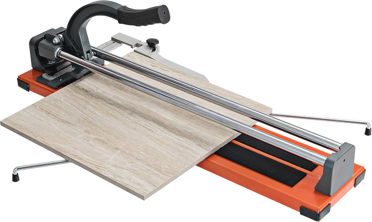 Handmatige Tegelsnijder tot 61 cm - Snijdikte 5-12 mm, Hoekaanslag 0-60 graden, Ergonomisch en Antislip
