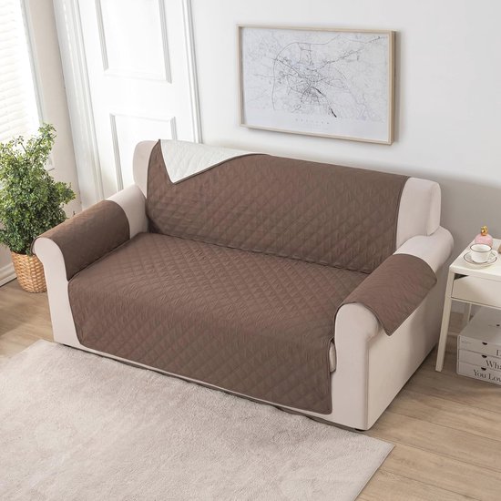 LUZBOSE 1 2 3 4-zits bankhoes antislip en stofdicht huisdier L-vormige bankhoes bank handdoek bank gooien deken (45 * 45 cm kussen, Beige