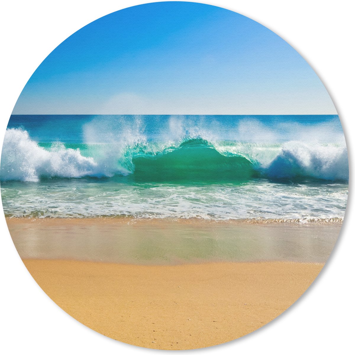 Muismat rond 40x40 cm - Mousepad Zee - Golf - Strand - Ronde muismatten