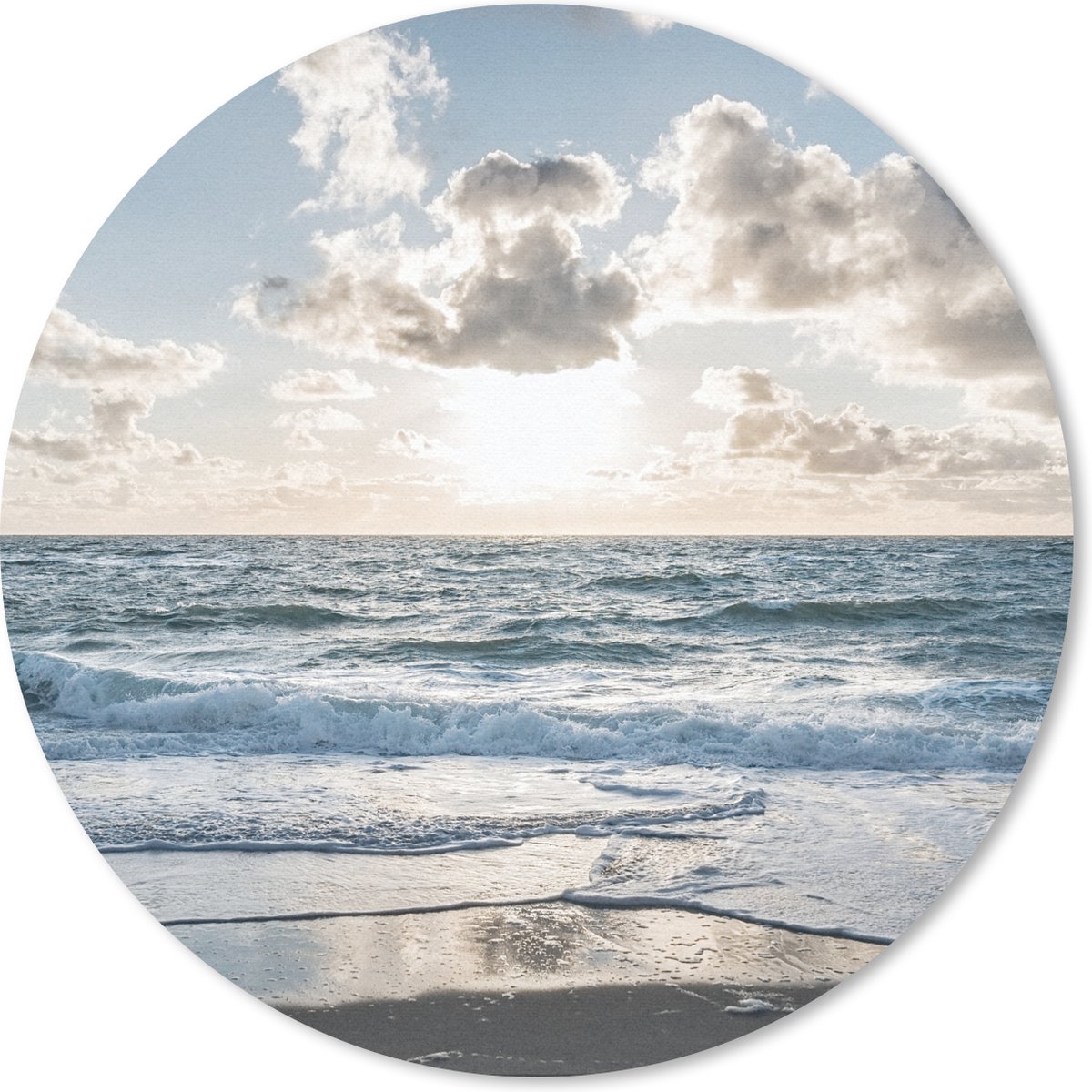 Muismat rond 30x30 cm - Mousepad Zee - Wolken - Duitsland - Ronde muismatten