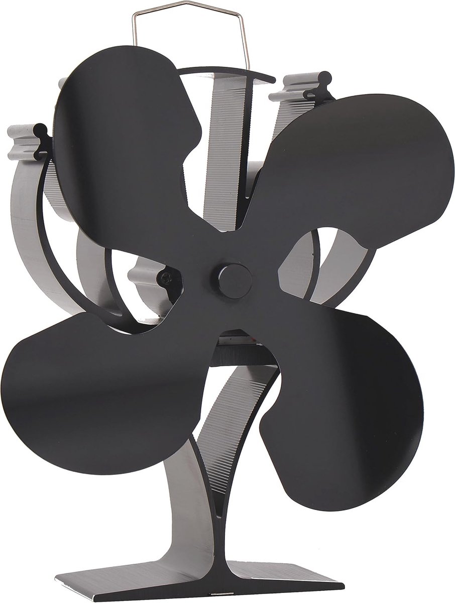 4 Blades Warmte Aangedreven Kachelventilator voor Houtkachels en Open Haarden - Eco Vriendelijk