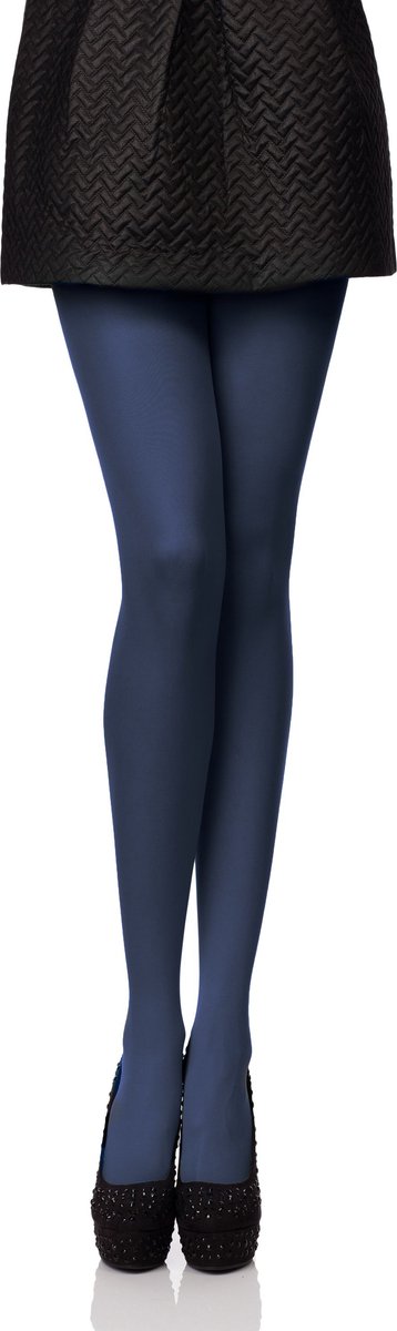 Antie Dames Panty - 80 DEN - Halsterloos - Polyamide - AN-123 - Marineblauw - XL