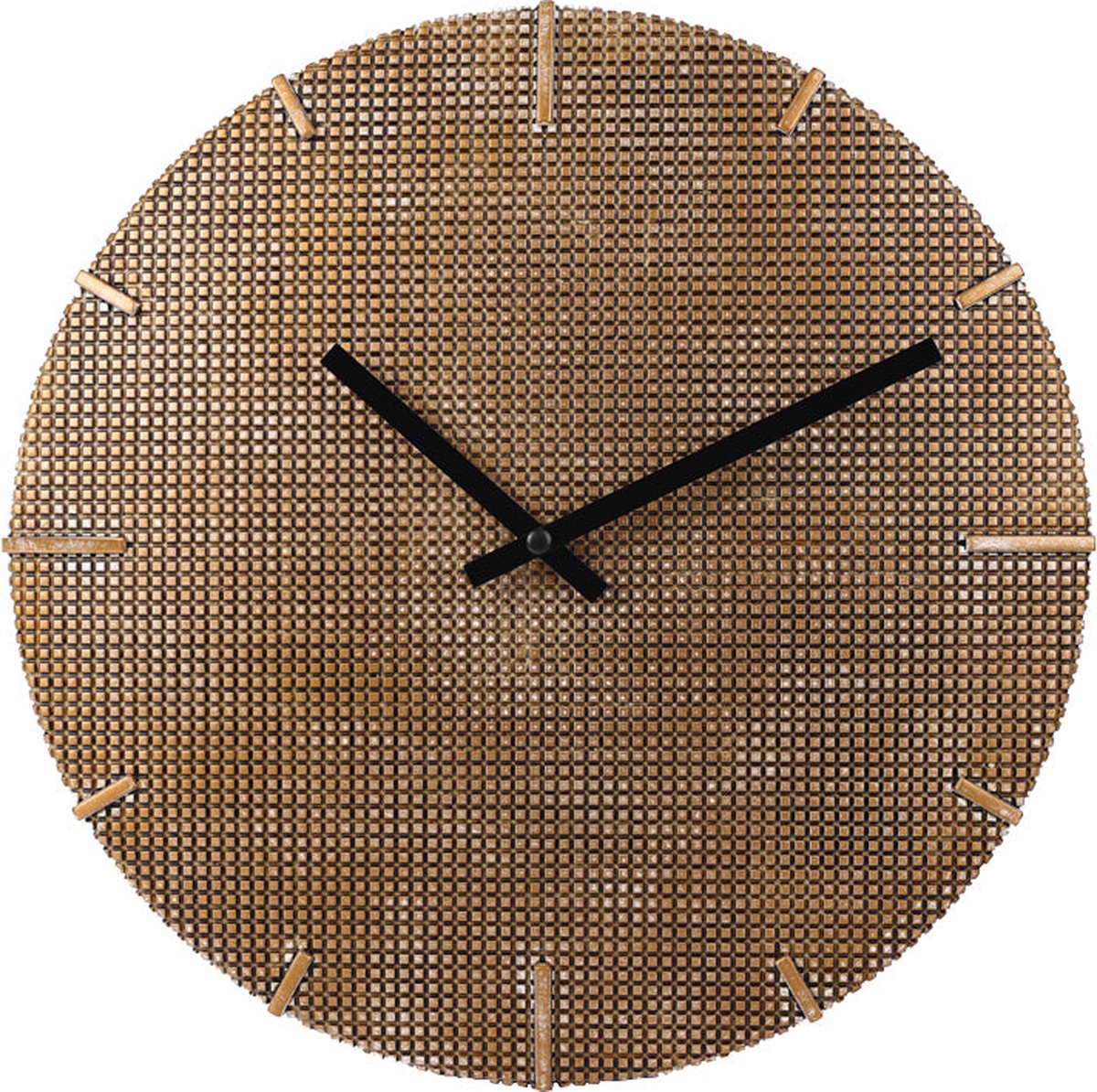 SensaHome Wandklok Boston - Luxe Industrieel Design - Roest look - Ø30cm - Brons