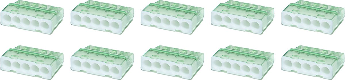 Lasklem - Vintex - 5 Polig - 0.2-2.5 mm2 - Wit - 10 Stuks
