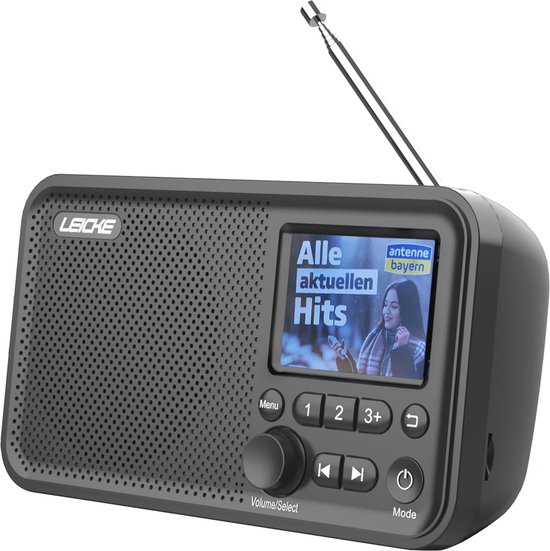 LEICKE tragbares DAB Radio - DAB, DAB und UKW mit Bluetooth 5.0, 2,4 Farbdisplay, 80 Voreinstellungen und 2000mAh Akku für perfekten Klang unterwegs
