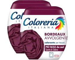 Textielverf voor Wasmachine - Kleur Bordeaux - Kleding Opfrissen of Veranderen - 2 Verpakkingen