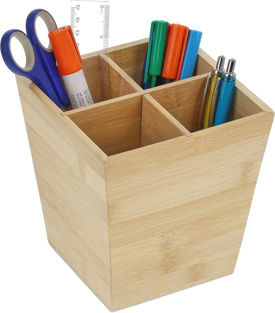Bureau organizer bamboe met 2 lades kopen