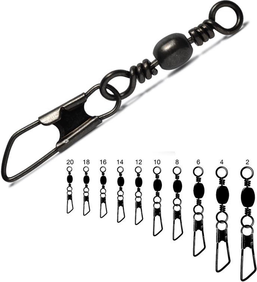 VMC 3592BK Baril Snap Swivel Black Nickel 14