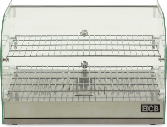 HCB® - Professionele Horeca Warmhoudvitrine - 45 liter - 230V - RVS / INOX - 37.5x55.5x37.5 cm (DxBxH) - 14 kg - 3378 — afbeelding 4
