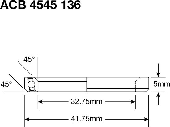 Roulement De Direction ACB 3645 SS – Acier Inox 440C, 30,2x41x6,5 Mm, Pour Vélo Route, VTT, Carbone