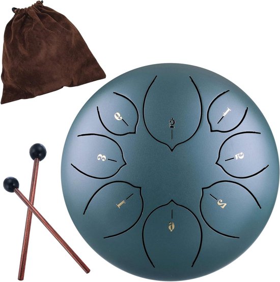 Stalen tongtrommel, 25,4 cm (10 inch), met 11 noten