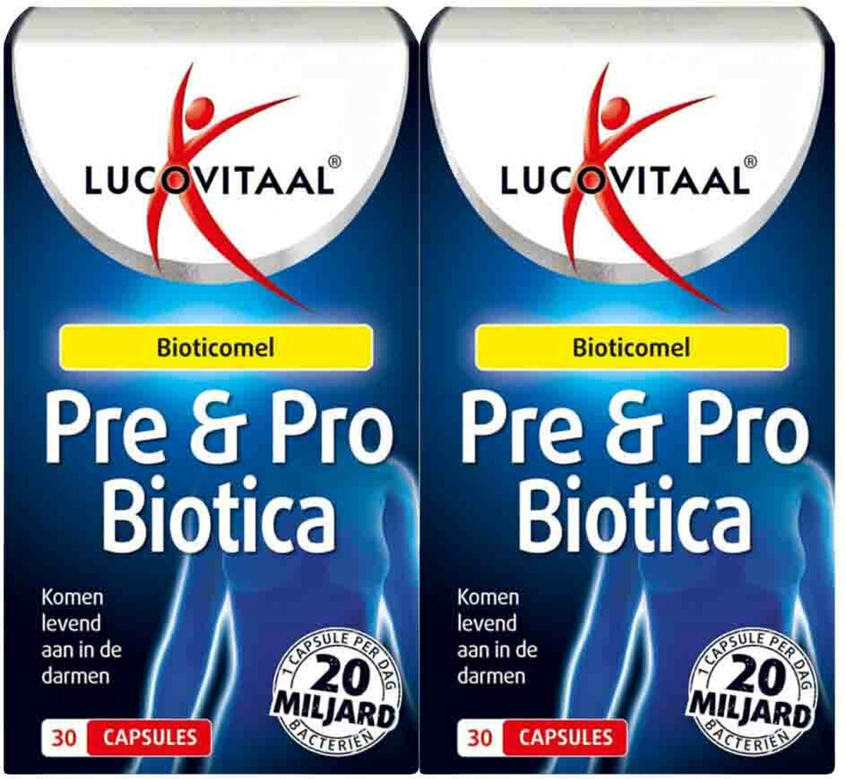 Goedkoopste 2x Lucovitaal Pre & Probiotica 30 capsules