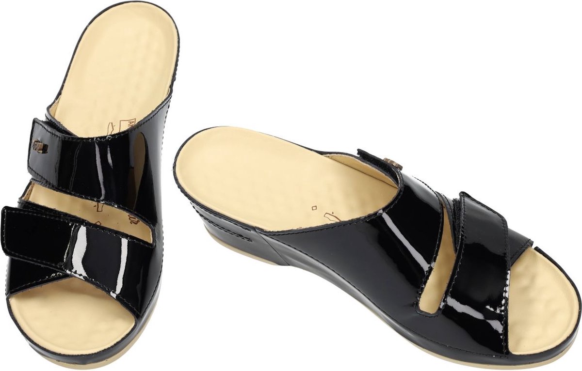 Vital -Dames - zwart - slippers & muiltjes - maat 39
