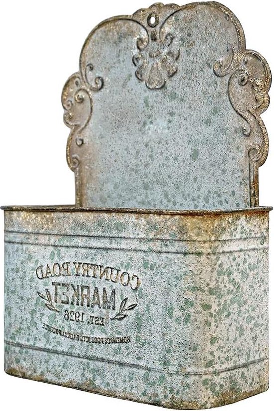 Gegalvaniseerde Muur Planter 2 Sets Metalen Hangende Vaas Voor Boerderij Rustieke Stijl Landhuis Muur Decor Gegalvaniseerde Muur Planter 2 Sets Metalen Hangende Vaas Voor Boerderij Rustieke Stijl Landhuis Muur Decor