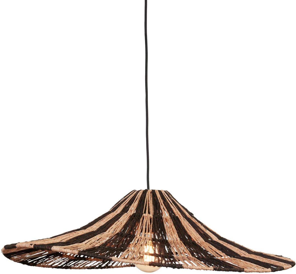GOOD&MOJO Hanglamp Cuzco - Zwart|Naturel - 65x65x20cm