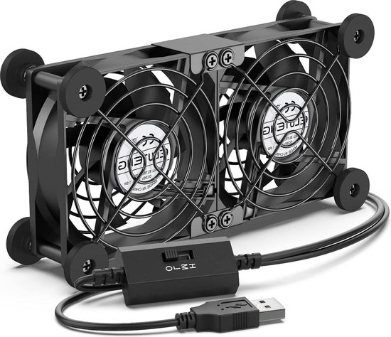 euroharry USB PC-ventilator 120 MM Met 3 snelheden instelbare 5V
