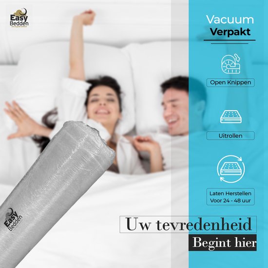 Easy Bedden® Matras Hr koudschuim - Hotel kwaliteit - 130x180 cm Koudschuim - 14 cm dik - Afneembare tijk wasbaar - Anti Bacterieel - CertiPUR® en Oekotex gecertificeerd