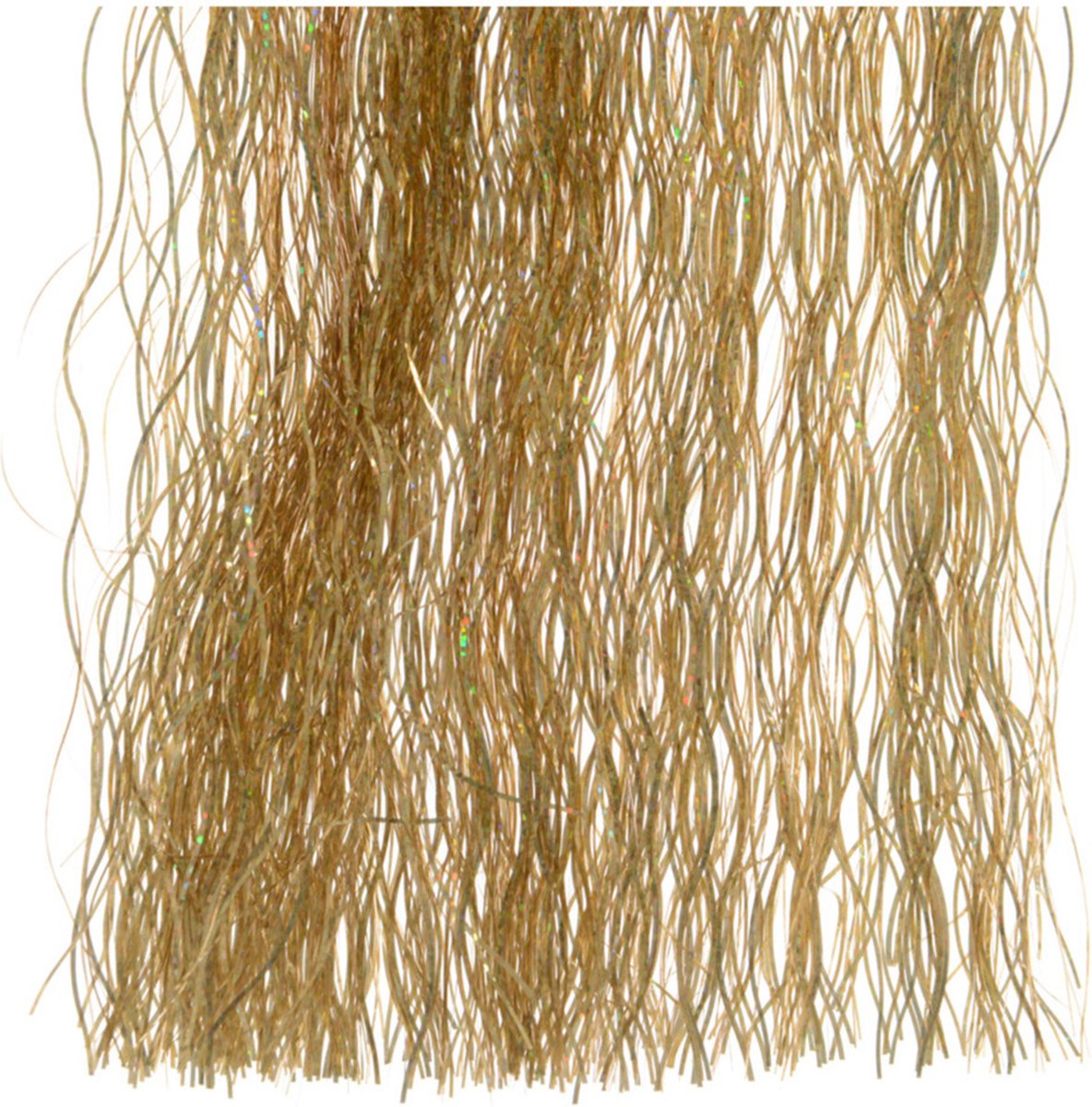 3x zakjes lametta golvend engelenhaar goud 50 x 40 cm - Tinsel/folie slierten - Kerstversiering/kerstboomversiering – foto 2