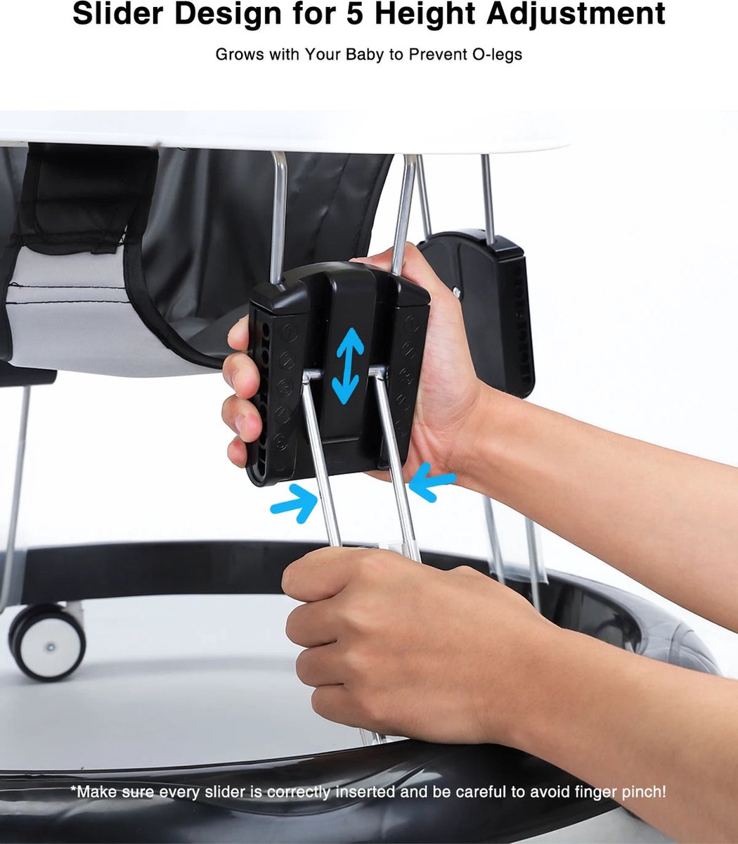UBRAVOO Baby-activiteitencentrum, 3-in-1 baby loophulp met afneembaar speelgoed en 360° draaibare zitting, ideaal voor de ontwikkeling en het entertainment van peuters (groen