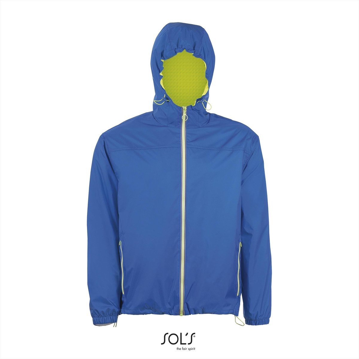 SOL’S Unisex Lined Windbreaker Skate Jacket L947 Royal 241/Neon Blauw