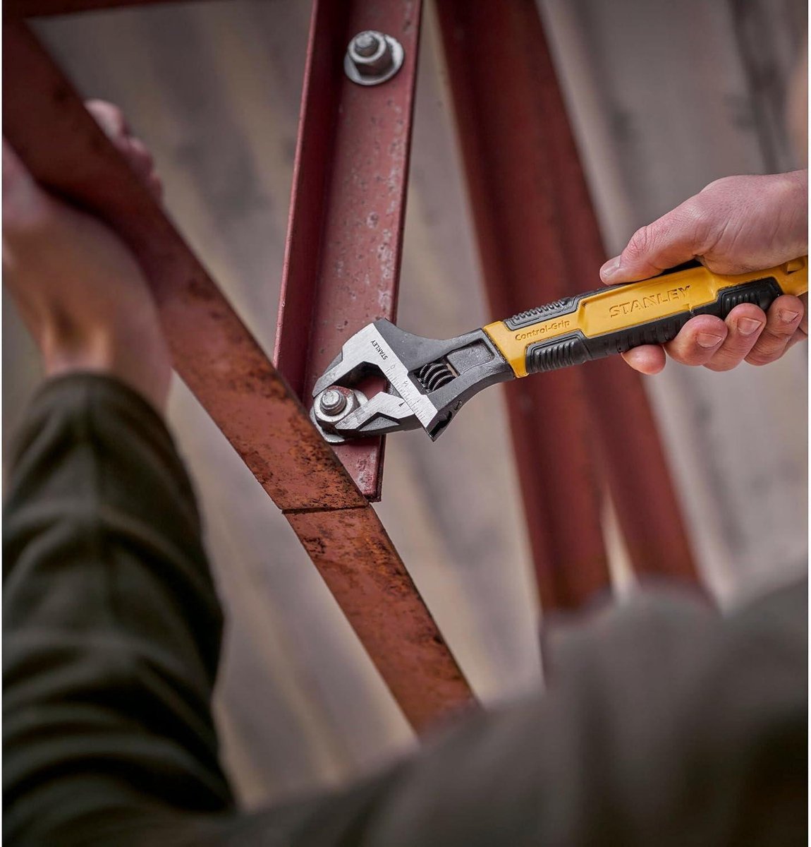 Verstelbare steeksleutel MaxSteel 0-950 - 39 mm x 300 mm lengte - chroom-vanadium-staal - hoekkop