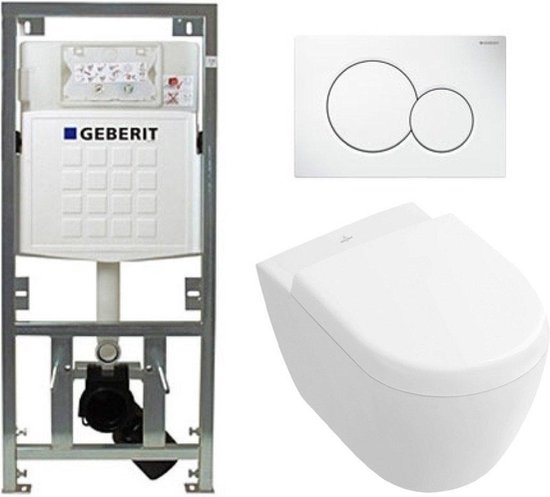 Foto: Villeroy boch subway 2 0 compact directflush toiletset geberit reservoir bedieningsplaat softclose quickrelease wit