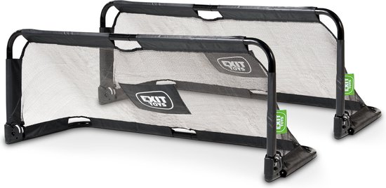EXIT Panna opvouwbaar stalen voetbaldoel 150x60cm (set van 2) - zwart